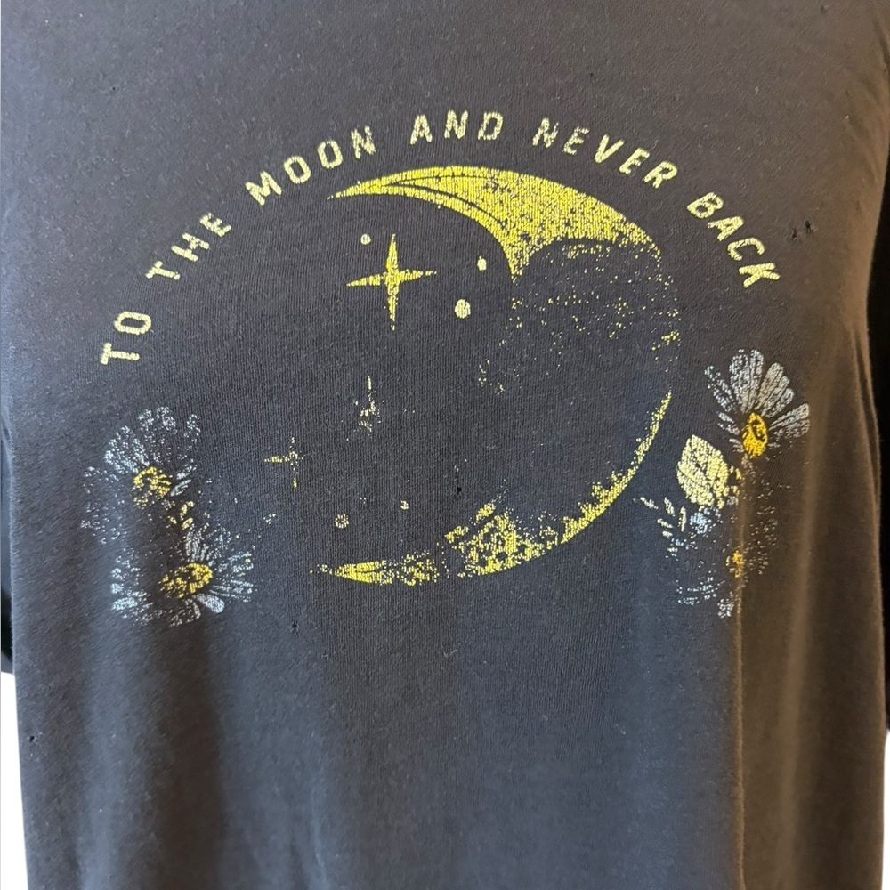 Obsessive Love Black Graphic Tee To The Moon And Back - Picture 6 of 14